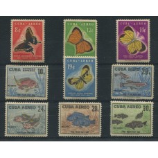 CUBA 1958 AEREO 185/91 + EXPRESO 24/5 SERIE COMPLETA DE ESTAMPILLAS NUEVAS MINT PECES FAUNA MARIPOSAS 77.50 EUROS